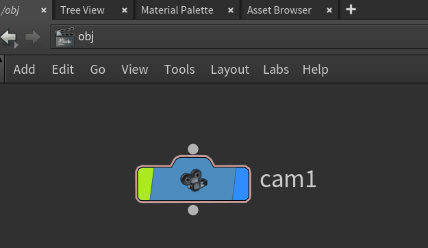 Camera ノードを作成