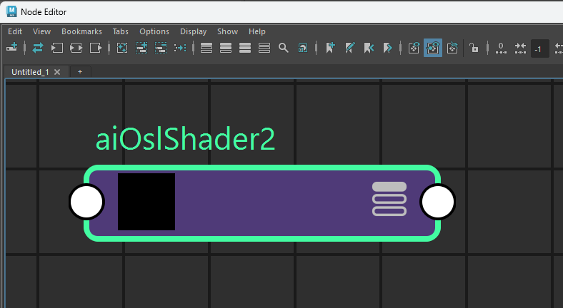 MayaでaiOslShaderノードを作成する操作