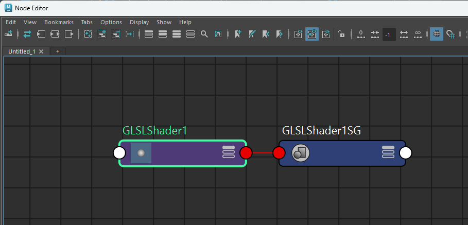 MayaでglslShaderノードをオブジェクトへ割り当てる操作