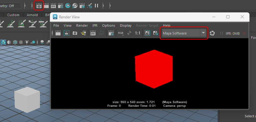 Maya SoftwareでSampleShaderをレンダリングした結果