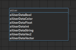 Node Editorで表示したArnoldのUser Dataノード一覧