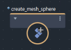 Bifrost Graph Editorでcreate_mesh_sphereコンパウンドをDisplayMode 1で表示した状態